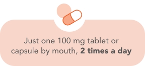 100mg tablet 2 times a day